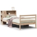 Cama con estantería sin colchón madera maciza de pino 75x190 cm