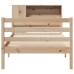 Cama con estantería sin colchón madera maciza de pino 75x190 cm