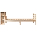 Cama con estantería sin colchón madera maciza de pino 75x190 cm