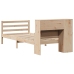 Cama con estantería sin colchón madera maciza de pino 75x190 cm