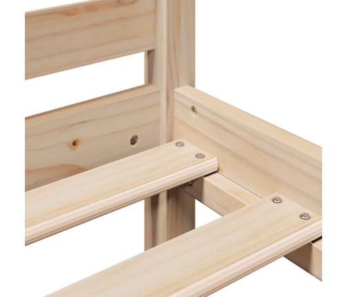 Cama con estantería sin colchón madera maciza de pino 75x190 cm