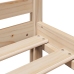 Cama con estantería sin colchón madera maciza de pino 75x190 cm