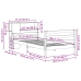 Cama con estantería sin colchón madera maciza de pino 75x190 cm