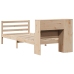 Cama con estantería sin colchón madera maciza de pino 90x200 cm
