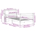 Cama con estantería sin colchón madera maciza de pino 90x200 cm