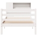 Cama con estantería sin colchón madera maciza blanco 90x200 cm