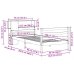 Cama con estantería sin colchón madera maciza blanco 90x200 cm
