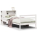 Cama con estantería sin colchón madera maciza blanca 100x200 cm