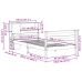 Cama con estantería sin colchón madera maciza blanca 100x200 cm