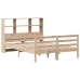 Cama con estantería sin colchón madera maciza de pino 120x190cm