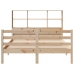 Cama con estantería sin colchón madera maciza de pino 120x190cm