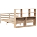 Cama con estantería sin colchón madera maciza de pino 120x190cm