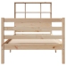 Cama con estantería sin colchón madera maciza de pino 90x200 cm