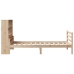 Cama con estantería sin colchón madera maciza de pino 90x200 cm