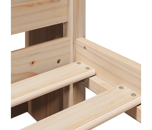 Cama con estantería sin colchón madera maciza de pino 90x200 cm