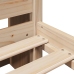 Cama con estantería sin colchón madera maciza de pino 90x200 cm
