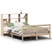 Cama con estantería sin colchón madera maciza de pino 150x200cm