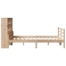 Cama con estantería sin colchón madera maciza de pino 150x200cm