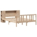 Cama con estantería sin colchón madera maciza de pino 120x200cm