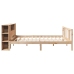 Cama con estantería sin colchón madera maciza de pino 180x200cm