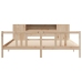 Cama con estantería sin colchón madera maciza de pino 200x200cm