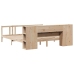Cama con estantería sin colchón madera maciza de pino 200x200cm