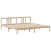 Cama con estantería sin colchón madera maciza de pino 200x200cm
