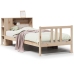 Cama con estantería sin colchón madera maciza de pino 75x190 cm