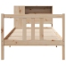 Cama con estantería sin colchón madera maciza de pino 75x190 cm