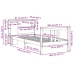 Cama con estantería sin colchón madera maciza de pino 75x190 cm