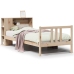 Cama con estantería sin colchón madera maciza de pino 90x190 cm