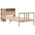 Cama con estantería sin colchón madera maciza de pino 90x190 cm