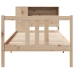 Cama con estantería sin colchón madera maciza de pino 90x190 cm