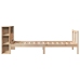 Cama con estantería sin colchón madera maciza de pino 90x190 cm