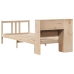 Cama con estantería sin colchón madera maciza de pino 90x190 cm
