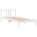 Cama con estantería sin colchón madera maciza blanco 90x200 cm