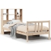 Cama con estantería sin colchón madera maciza de pino 75x190 cm