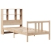 Cama con estantería sin colchón madera maciza de pino 75x190 cm