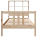 Cama con estantería sin colchón madera maciza de pino 75x190 cm