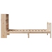 Cama con estantería sin colchón madera maciza de pino 75x190 cm