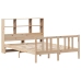 Cama con estantería sin colchón madera maciza de pino 120x200cm