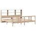 Cama con estantería sin colchón madera maciza de pino 180x200cm
