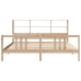 Cama con estantería sin colchón madera maciza de pino 180x200cm