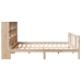 Cama con estantería sin colchón madera maciza de pino 180x200cm