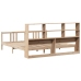 Cama con estantería sin colchón madera maciza de pino 180x200cm