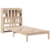 Cama con estantería sin colchón madera maciza de pino 75x190 cm