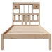 Cama con estantería sin colchón madera maciza de pino 75x190 cm