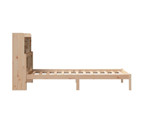 Cama con estantería sin colchón madera maciza de pino 90x190 cm