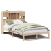 Cama con estantería sin colchón madera maciza de pino 135x190cm