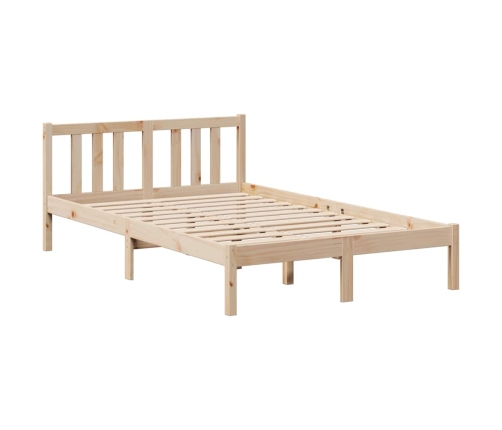 Cama con estantería sin colchón madera maciza de pino 135x190cm